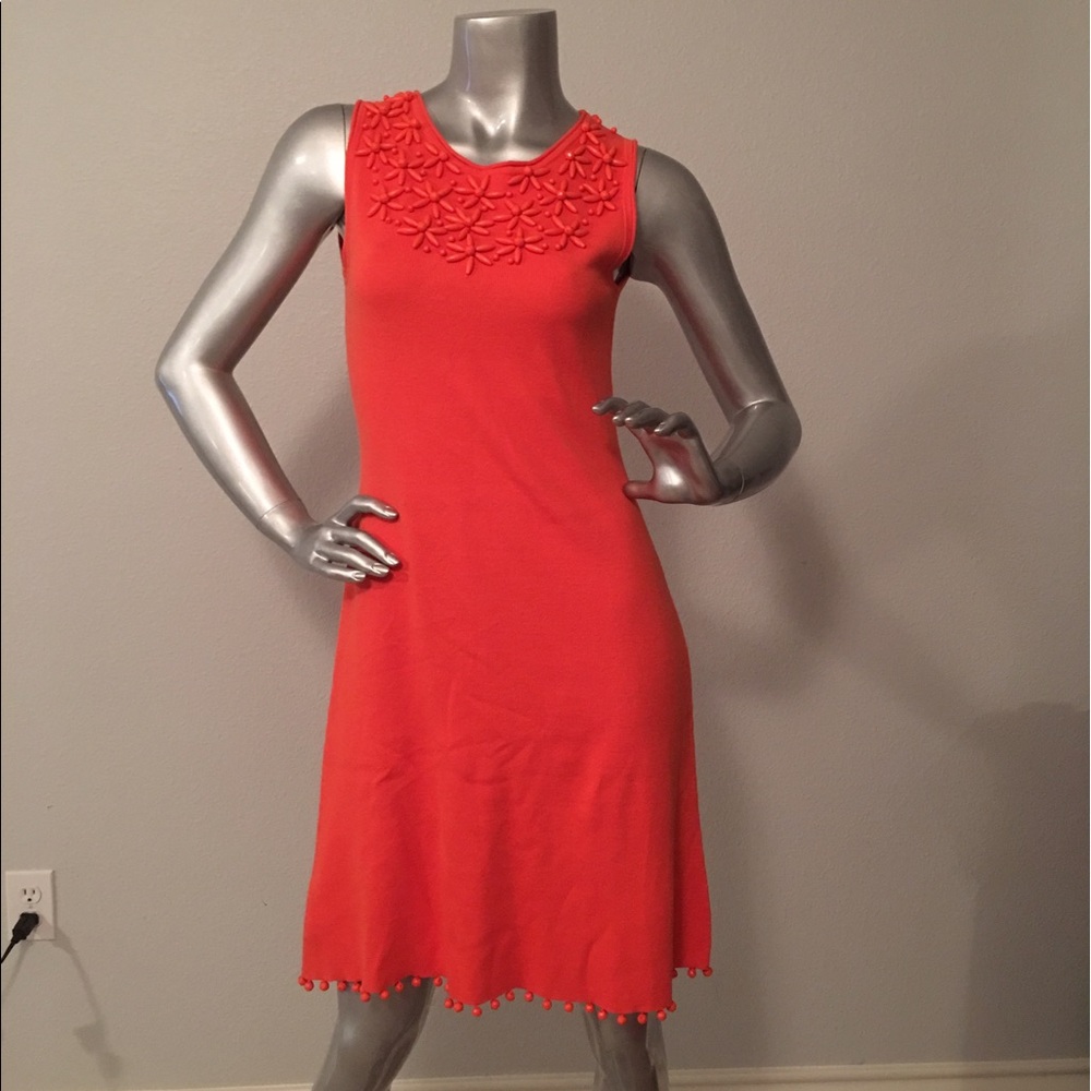 Vintage Milly coral knit dress